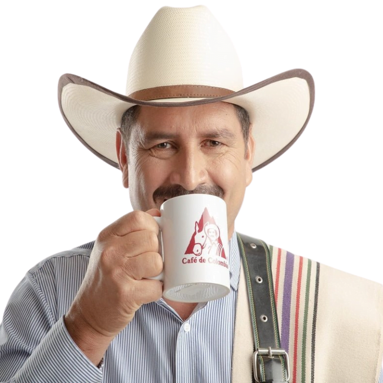 Juan Valdez Drinking Cafe de Colombia Juan Valdez Drinking Cafe de Colombia